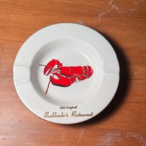 Vintage Old Original Bookbinder’s Restaurant Lobster Ashtray